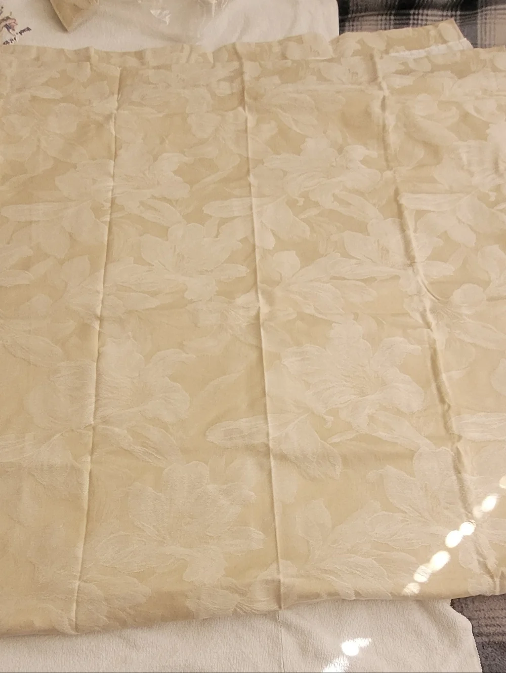 Vintage JC Penney Drapes Cream (2) Panels 80x84